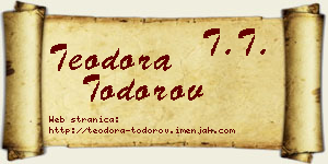 Teodora Todorov vizit kartica